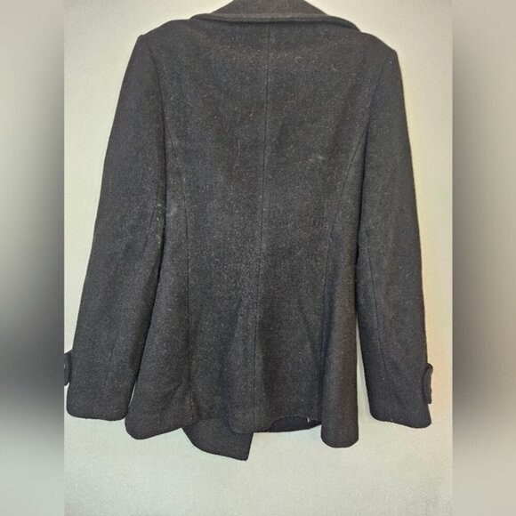 Aritzia Wilfred Women's Wool Cashmere Pea Coat. XS Black Double Breasted - Picture 6 of 11